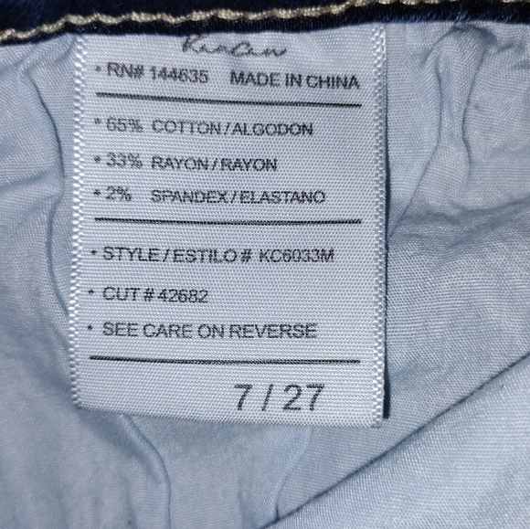 KanCan Natalie High Rise Fray Hem Cutoff Denim Shorts Sz. 7/27 - Picture 7 of 9